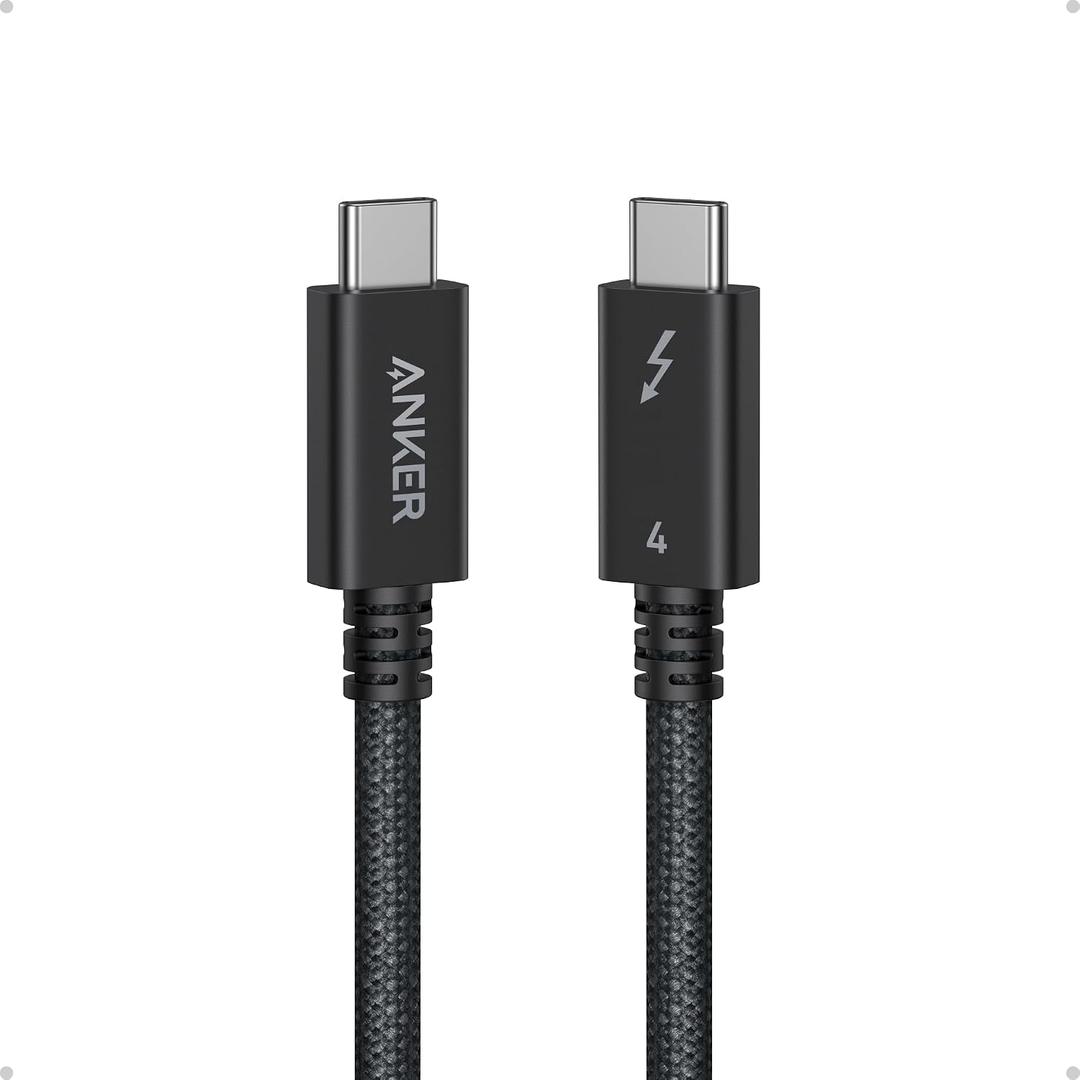 8 x Anker Prime Thunderbolt 4 Cable, 3.3 ft USB C to USB C Cable, 240W Charging, 40Gbps Data Transfer, Supports 8K/4K Displays, for iPhone 16 Series, MacBook Air, iPad, Samsung (Thunderbolt 4-Certified)