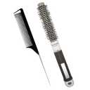 Round Hair Brush for Blow Drying Curling Vented Thermal Barrel Ceramic Circle Brush for Rolling, Wave Hair Styling Blowout Rubber Handle (0.75 inch/19mm, White)