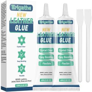 2 x Leather Glue Adhesive- Repair Purses, Shoes Car Seats & Sofa - Adheres Leather to Different Materials