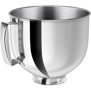 Stainless Steel Mixer bowl Fit for KitchenAid Artisan&Classic Series 4.5-5 QT Tilt-Head Mixer, 5 Quart Mixing Bowl with Handle.