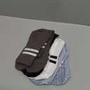 Pilates Socks with Grips for Women, Non-Slip Yoga Athletic Socks for Barre Barefoot Workout Hospital (Small-Medium, 1 Blue/White/Gray/Black- 4 Pairs)