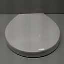 Round(Standard) Toilet Seat, Soft-Slow Close, Round Toilet Seat For Round Toilets, Quiet-Close Lid And Seat, Easy To Install And Clean, Never Loosen, White(16.5")