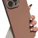 Caseative for iPhone 12 Pro Case,Solid Color Full Camera Lens Protection Phone Case (Brown)