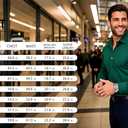 YOHOWA Mens Dress Shirts Business Button Down Long Sleeve Casual Collar Cuff Contrast Formal Shirts Wedding Party Casual Prom (Large, Orange Rainbow Stripe a)