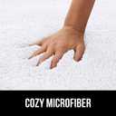 GORILLA GRIP Bathroom Rugs, 42x24, Ultra Soft Absorbent Mat, Thick Plush Bath Rug, Machine Washable, Microfiber Quick Dry, Mats for Shower, Bathtub and Floor, Home Decor Accessories, White