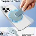 2 x Magnetic Phone Grip with Kickstand, 3-in-1 Ultra-Slim Stand, Blue
