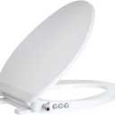 Bidet Toilet Seat Non-Electric, Self-Cleaning Dual Nozzles for Frontal & Rear Wash, Adjustable Water Pressure, Slow-Close Lid, Fits Elongated Toilets Hygienic & Eco-Friendly Upgrade (Elongated)