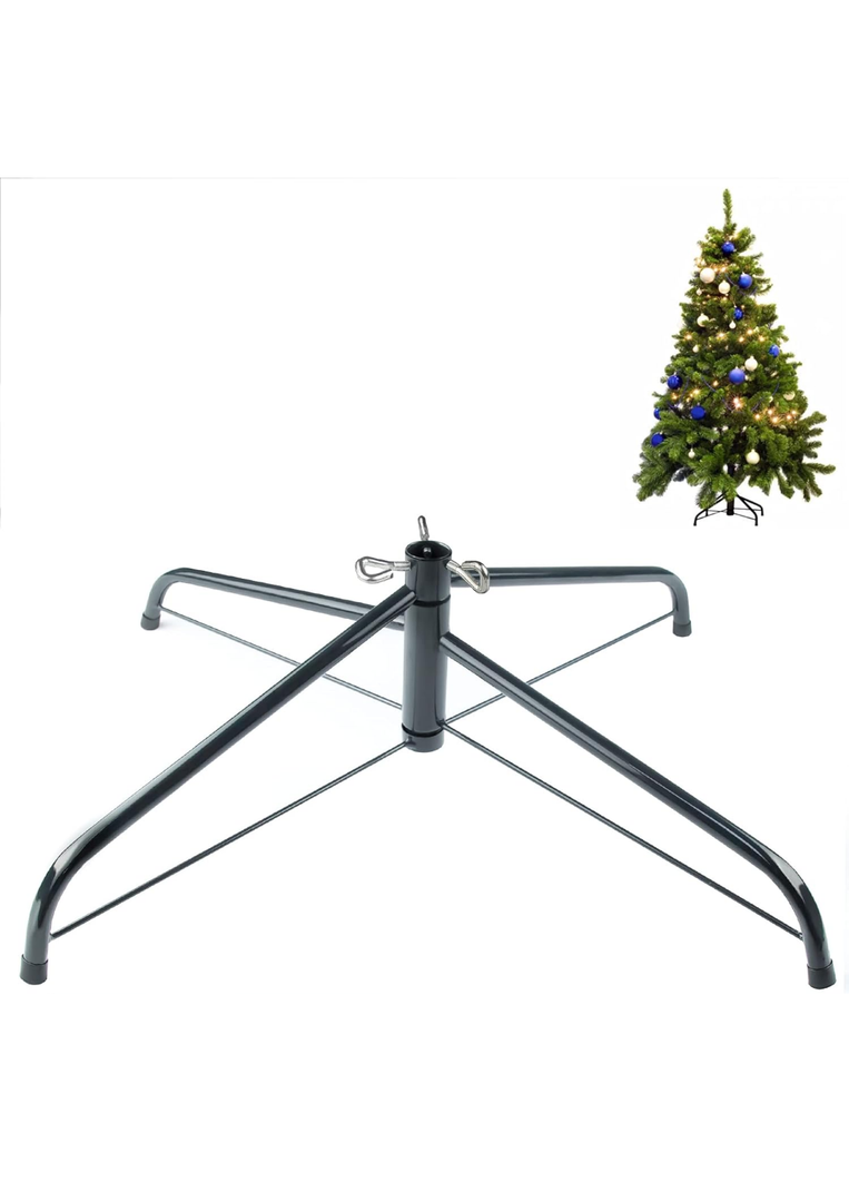 MNKXL 24 Inch Christmas Tree Stand for 4 to 10ft Christmas Trees, fits 1.3 inch Pole, Folding Christmas Tree Stand