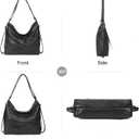Shoulder Bag for Women Hobo Bags with Top Handle (Black)