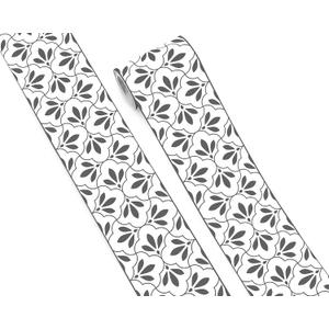 FLFK Wallpaper Border Black and White Patterns Peel and Stick Wall Border Self Adhesive Wallpapers for Living Room Bedroom Kitchen Bathroom 5"x240" (5" x 240", WB-5445)