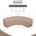 ULTCOVER Patio Curved Sofa Cover Waterproof for 4-6 Seater Outdoor Sectional Furniture Couch 158"(Back Arc Length) x 104"(Front Arc Length)