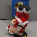 Inverted Rotating Dancing and Singing Santa Claus Plush Toy,Electric Santa Animated Christmas Decorations for Kids
