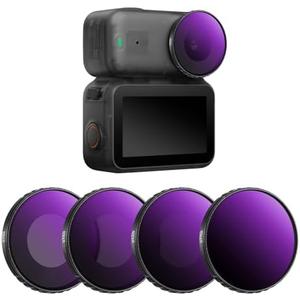 K&F CONCEPT ND&PL Filter Set Compatible with DJI Osmo Nano Vlogging Camera, 4 Pack Multicoated HD Optical Glass ND8/PL ND16/PL ND32/PL ND64/PL Filters, Action Camera Lens Accessories