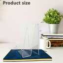 6'' x 4'' Acrylic Book Display Stand Clear Easel with Ledge Tablet Holder for Displaying Books, Pictures, Notebooks, CDs, Artworks, etc (Large) (10)