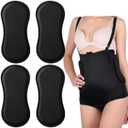 Geyoga 4 Pcs Lipo Foam Board Post Surgery Lateral Protectors Women Lipo Side Foam Pad for Post Surgery AB Board Liposuction Flattening Abdominal Compression Tummy Tuck Black