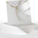 10pcs Marble Peel and Stick Backsplash Waterproof Wall Panels, Self Adhesive Marble Foam Tile, 11.8"x11.8" PVC Wall Panels for Bathroom, Kitchen, Living Room and Laundry Room (Gray and Gold)