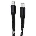 ZGEAR 10FT Braided Sync & Charge Cable for Lightning to USB C - Black / Silver