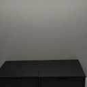 LAATOOREE Nightstands Set of 2, Small Side Table, Bedside Table with Fluted Door, Solid Wood Feet; Modern Mid-Century End Table for Bedroom, Small Space (Black)