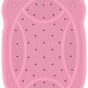 Bathtub Mat Non Slip, Shower Mat for Kids with Natural Rubber no Plastic Smells, Baby Bath Mat for Tub Non Slip with Strong Suction Cups, 30"x18", PVC-Free, Safe Comfortable Fun for Kids, Pink
