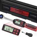 VANPO Digital Torque Wrench 3/8 Inch Drive 5-99.5 ft-lbs./6.8-135Nm, ±2% CW Torque Accuracy, Electronic Torque Wrench Set with Buzzer and LED Flash Notification for Bike Moto