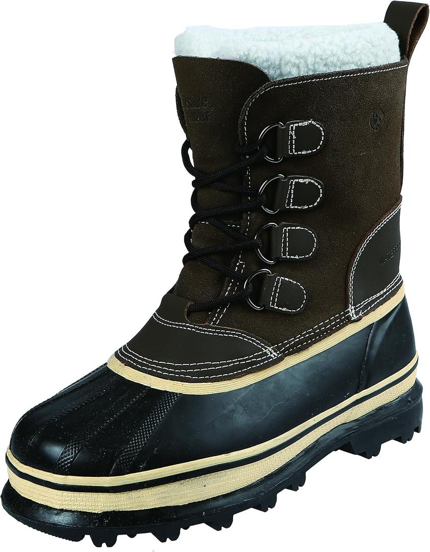 Northside Men's 910826M Back Country Waterproof Padded Sherpa Collar Pack Boot, Brown, 10 M US