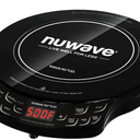 Nuwave Flex Precision Induction Cooktop, 10.25” Shatter-Proof Ceramic Glass, 6.5” Heating Coil, 45 Temps from 100°F to 500°F, 3 Wattage Settings 600, 900 & 1300 Watts, Black