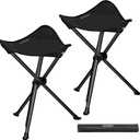 OUTSKIRT Folding Tripod Stools Portable Camping Stools 2 Pack Extra Tall for Adults Tall Lightweight Camping Stool Tripod Chairs for Fishing Hiking Backpacking