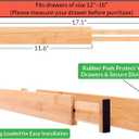 Adjustable Bamboo Drawer Dividers SMALL SIZE, Expandable 1216 inch Spring Loaded Drawer Organizer for Kitchen, Dresser, Bathroom, Bedroom, Desk 6-Pack