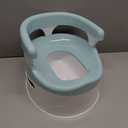 Potty Training Chair w/Handles (Aqua) + Folding Travel Potty Seat (Aqua)