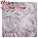 Grey Short Curly Pixie Cut Wigs Remy Human Hair for Black Women, Silver Grey Deep Wave 100% Human Hair Pixie Wig Wear and Go Glueless Layered Curly Wavy Pixie Cut Edgy Old Lady Cosplay Wig With Bangs
