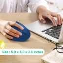 Ergonomic Vertical Wireless Mouse Stylish Rechargeable 2.4G Optical Mice Cordless Mouse with USB Receiver, 800/1200 /1600 DPI, 5 Buttons for Laptop,PC,Mac,Computer (Blue)