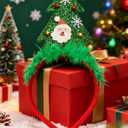 Christmas Headbands, Christmas Tree Headband with Santa Claus and Snowflakes, Costume Xmas Headbands for Adult Children Christmas Holiday Party Suppliers