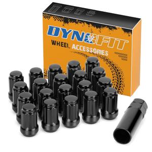 Dynofit 12x1.5 6 Spline Lug Nuts Set, 20pc 5lug Small Wheel Nuts Compatible with Honda Chevy Accord Civic CRV Pilot Odyssey,Closed End Aftermarket Tuner Wheel Studs with 1 Socket Key fit Impala Escape