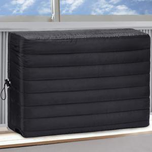 Indoor AC Cover for Air Conditioner Cover Inside Window Unit 17 x 13 x 3 inches(L x H x D),Black