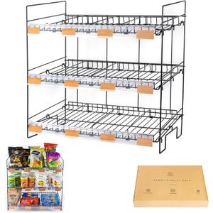 Candy Display Rack | Candy Organizer | Snack Organizer For Countertop | Display Snack Rack | Snack Shelf And Chip Rack For Stores | Snack Display For Counter | Snack Stand For Stores, Office, And More