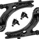Front Lower Control Arms w/Ball Joints- Left & Right Side Suspension Kits for Beetle 1998-2010, for Golf 2000-2006, for Jetta 2000-2004(4PCs)