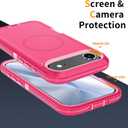 Case Compatible with iPhone 17 Air Case Heavy Duty Shockproof 3-Layer Full-Body Protection Rugged Cover [Compatible with Magsafe] (Pink)