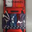 DEERLAMN Case for Samsung Galaxy A15 5G with Slide Camera Cover+Screen Protector (1 Pack), Rotated Ring Kickstand Military Grade Shockproof Protective Cover-Red