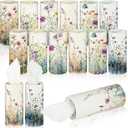 Layhit 12 Pcs Car Tissues Round Facial Tissues Boxes Vintage Floral Printed Travel Cylinder Cube Holder Bulk for Car Cup Holder(Flowers)