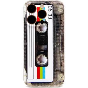 Case for iPhone 16 pro max Matte Finish Heavy Duty Soft Back Cover with Reinforced Corners TPU Soft Bumper Retro Cassette Tape Case Compatible with iPhone 16 pro max