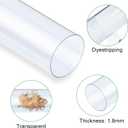 4 Pieces 2-1/2" x 36" Clear Rigid Pipes, Plastic Round Tubes with Strap Clamps for Home, Garden, Woodworking, DIY Dust Collection System