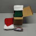 XIMISHOP 4PACK Christmas Stockings,18Inches Large Cable Knitted Stocking Personalized Xmas Hanging Stocking Decorations with for Holiday Christmas Party Family Decor(Green Red White