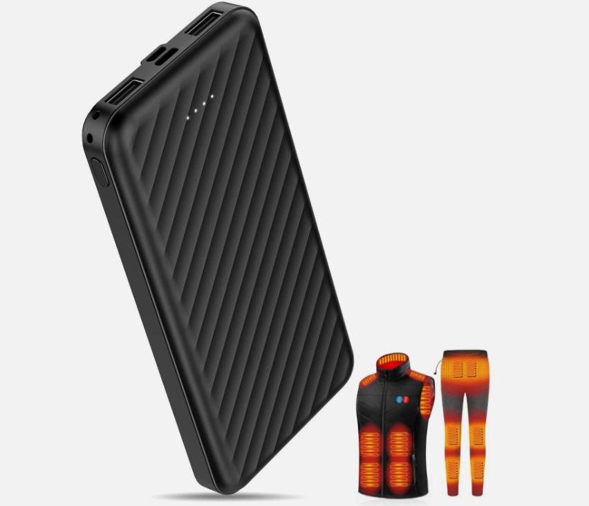 Chhid 5V 2A Heated Vest Battery Pack,Pocket Size 10000mah Power Bank for Heated Jacket,Heated Clothing/Coat,Heated Seat/Chair,Heated Hoodies,USB Heated Blanket.