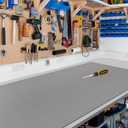 Light Gray Plastic Table Cover Protector, 36" x 60" Waterproof Easy Flat PVC Desk Pad Mat, 1.5mm Thick Rectangle Vinyl Table Top Protector for Dining Room Table, Office, Dresser