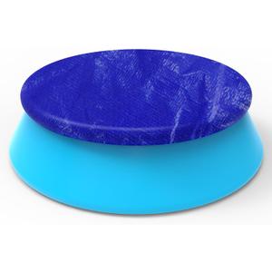 12FT Round Inflatable Pool Cover, Outdoor Swimming Pool Cover for Intex Above Ground Pools with Elastic Band, Waterproof and Dustproof, No Drain Holes, Prevent Leaves, Debris and Dust