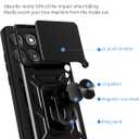 for Motorola Edge-2025 Case Sliding Camera Cover and Multi Angle Stand for Moto Edge 2025 Case,Black