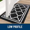 Buganda Indoor Door Mat, Dirt Resistant and Absorbent Entrance Mat, Easy to Clean, Low Profile Inside Floor Mat Doormat for Entryway (59x35 inches, Black)