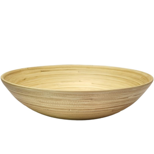 Bamboo Wooden Salad Bowls Set Large Bamboo Wood Serving Bowl for Fruits 11.8" Big Salad Bowl