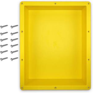 16" x 20" Single Shelf Recessed Shower Niche with Mounting Screws Included, Mounts Flush with 1/2" Backerboard, Ready to Tile, Easy to Install and Waterproof