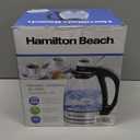 Hamilton Beach Glass Electric Tea Kettle, Water Boiler & Heater, 1 Liter, 1500 Watts for Fast Boiling, BPA Free, Cordless Serving, Auto-Shutoff & Boil-Dry Protection, Soft Blue LED (40930)